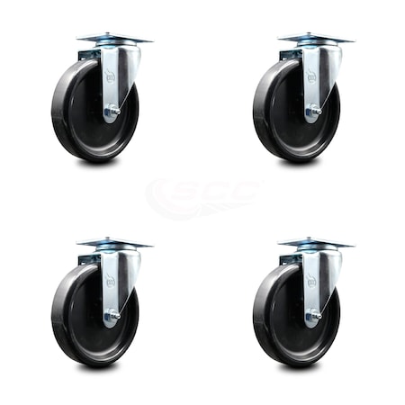Service Caster Avantco FF300 FF400 FF500 FF518 Frymaster Dean Floor Fryer Caster Replace Set AVA-SCC-20S514-POS-4